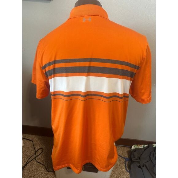 Under Armour HeatGear Mens XL Striped Short Sleeve Polo - Picture 3 of 5